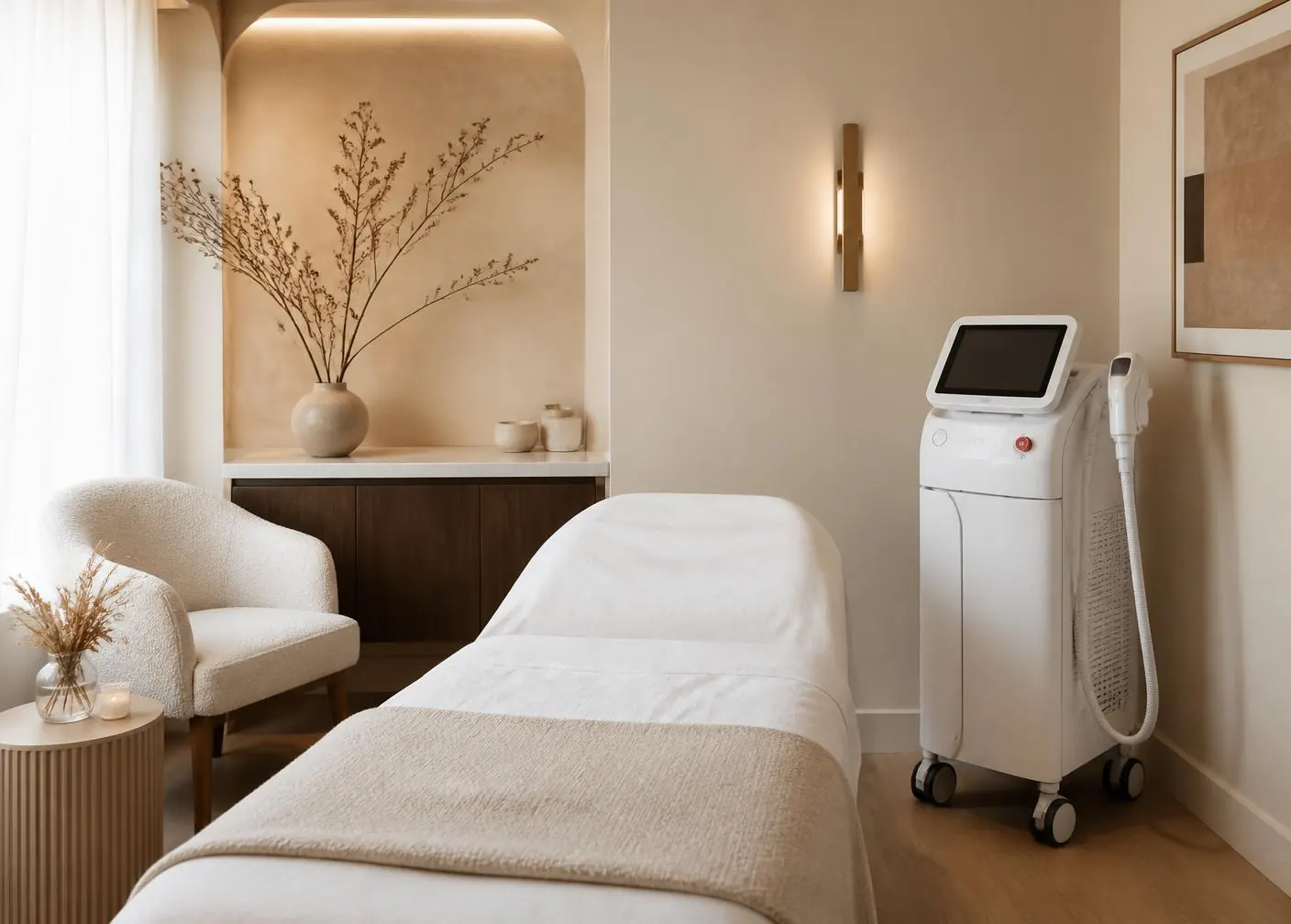 Behandlungsraum für Laser Haarentfernung bei Beauty & Laser Bar in Köln